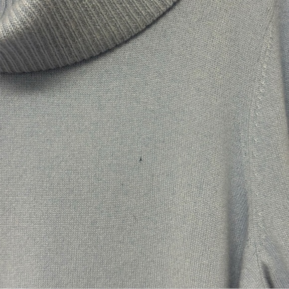 TALBOTS Cashmere Sweater Cowl Neck Sz 2X Blue - Picture 4 of 15